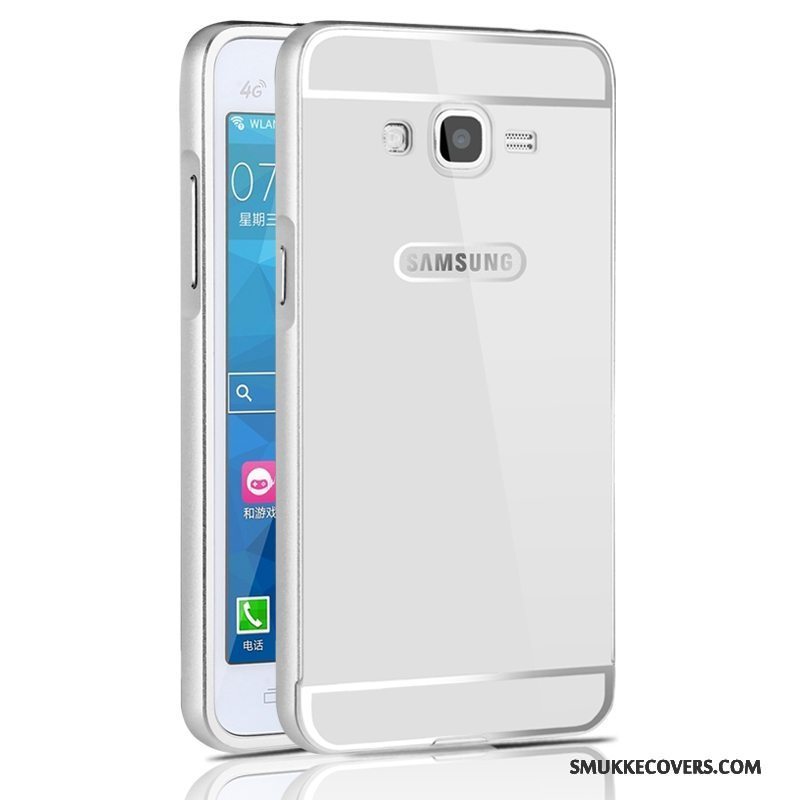 Etui Samsung Galaxy J3 2015 Metal Telefonhård, Cover Samsung Galaxy J3 2015 Beskyttelse Ramme Anti-fald
