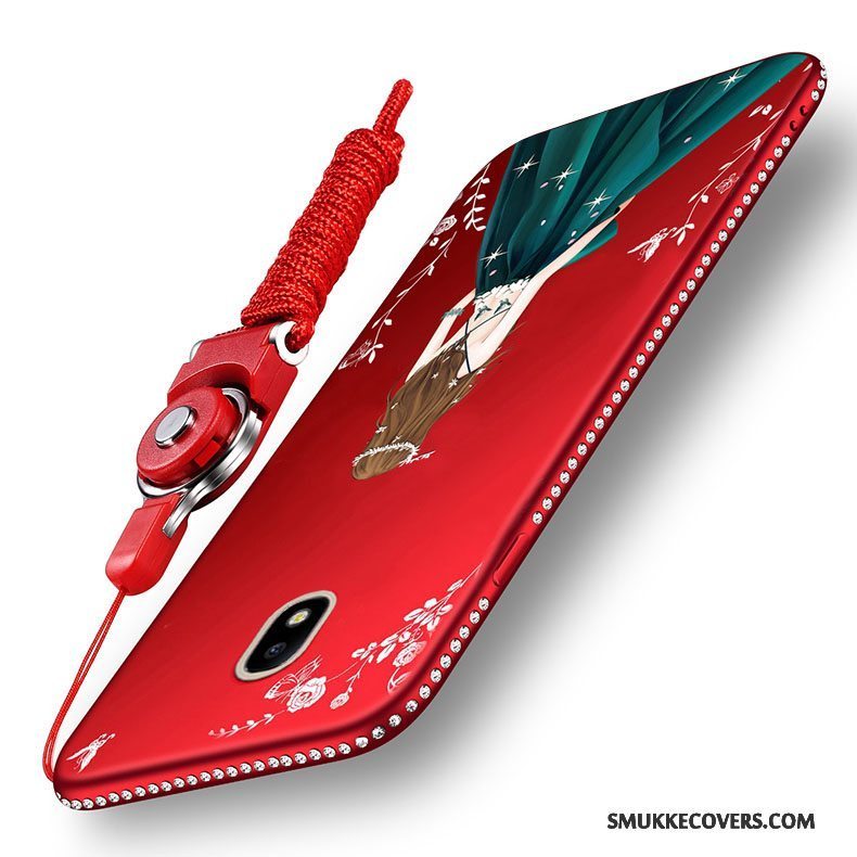 Etui Samsung Galaxy J3 2017 Beskyttelse Anti-fald Telefon, Cover Samsung Galaxy J3 2017 Blød Rød