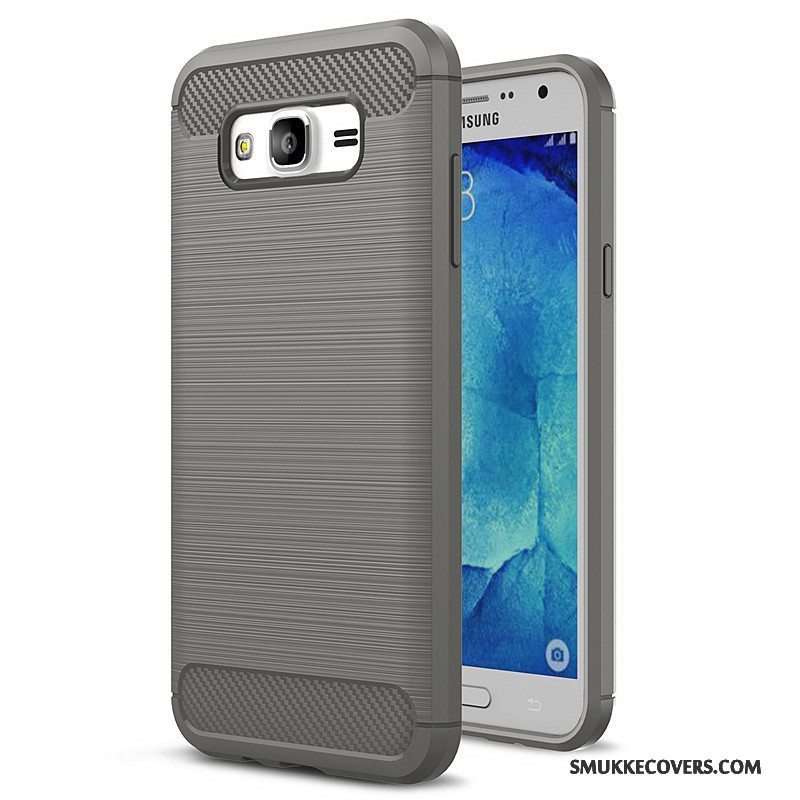 Etui Samsung Galaxy J5 2015 Blød Grå, Cover Samsung Galaxy J5 2015 Beskyttelse