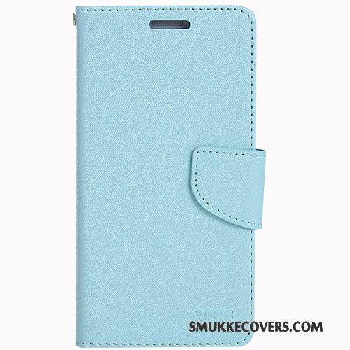 Etui Samsung Galaxy J5 2017 Silikone Telefonanti-fald, Cover Samsung Galaxy J5 2017 Læder Lyseblå