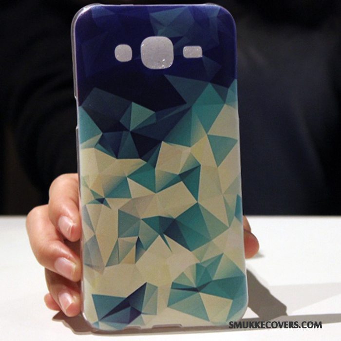 Etui Samsung Galaxy J7 2015 Beskyttelse Anti-fald Telefon, Cover Samsung Galaxy J7 2015 Blød Mørkeblå