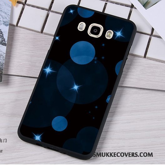 Etui Samsung Galaxy J7 2016 Blød Anti-fald Trend, Cover Samsung Galaxy J7 2016 Silikone Mørkeblå Telefon