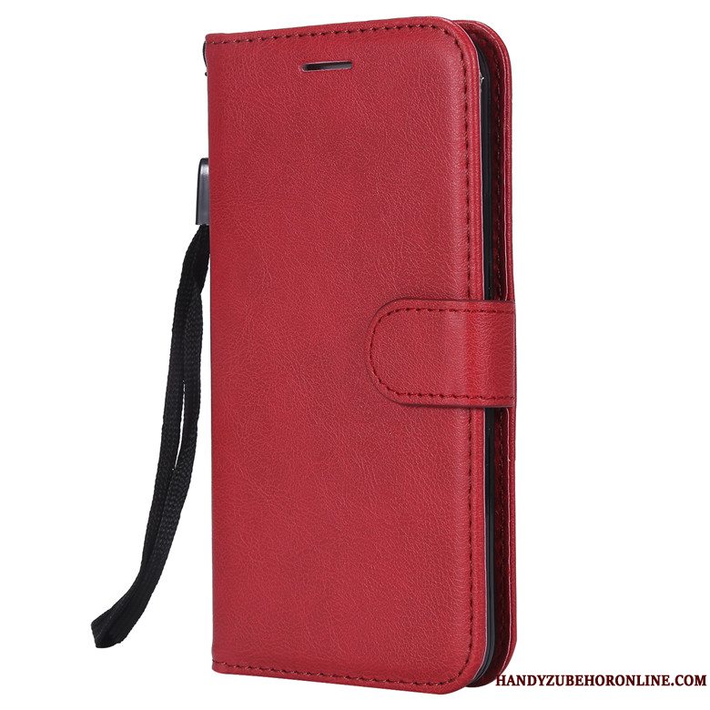 Etui Samsung Galaxy M20 Læder Rød Anti-fald, Cover Samsung Galaxy M20 Silikone Telefon