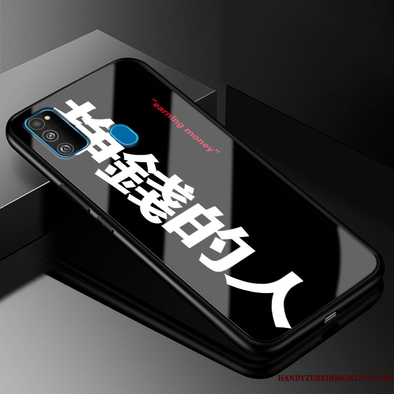 Etui Samsung Galaxy M30s Beskyttelse Telefonanti-fald, Cover Samsung Galaxy M30s Silikone Glas Sort