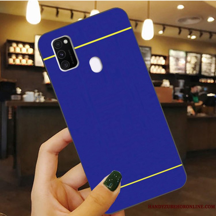 Etui Samsung Galaxy M30s Silikone Anti-fald Blå, Cover Samsung Galaxy M30s Beskyttelse Telefon