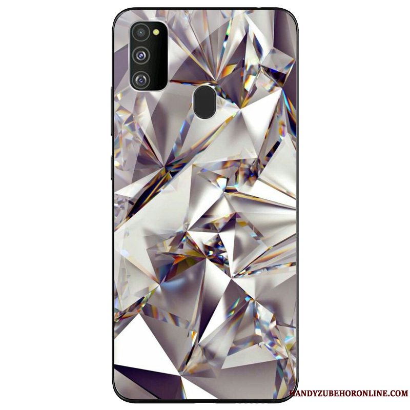 Etui Samsung Galaxy M30s Silikone Sølv Af Personlighed, Cover Samsung Galaxy M30s Tasker Glas Anti-fald