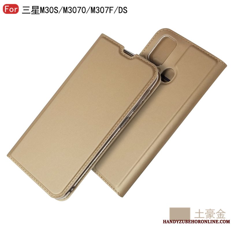 Etui Samsung Galaxy M30s Tasker Kort Guld, Cover Samsung Galaxy M30s Support Telefonbusiness