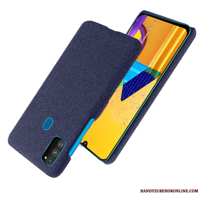 Etui Samsung Galaxy M30s Tasker Telefonklud, Cover Samsung Galaxy M30s Beskyttelse Mørkeblå