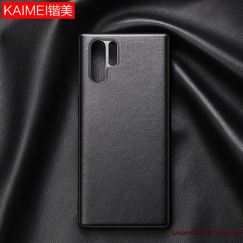 Etui Samsung Galaxy Note 10+ Beskyttelse Telefonsort, Cover Samsung Galaxy Note 10+ Blød High End Business