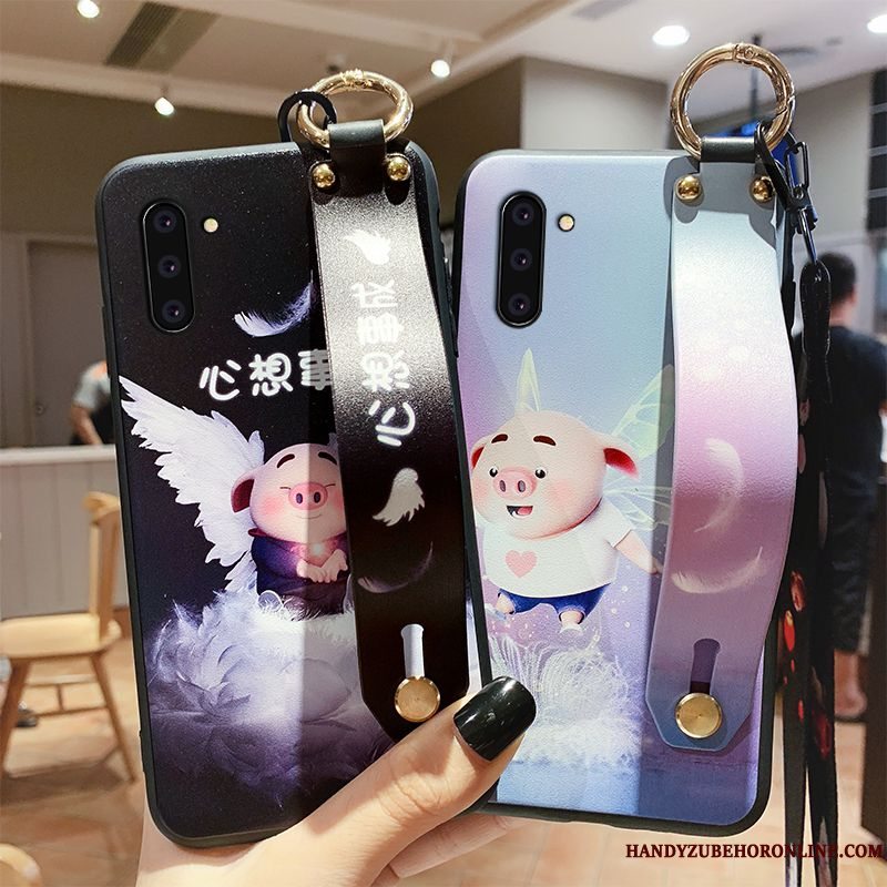 Etui Samsung Galaxy Note 10 Cartoon Telefonsort, Cover Samsung Galaxy Note 10 Blød Lille Sektion Trend