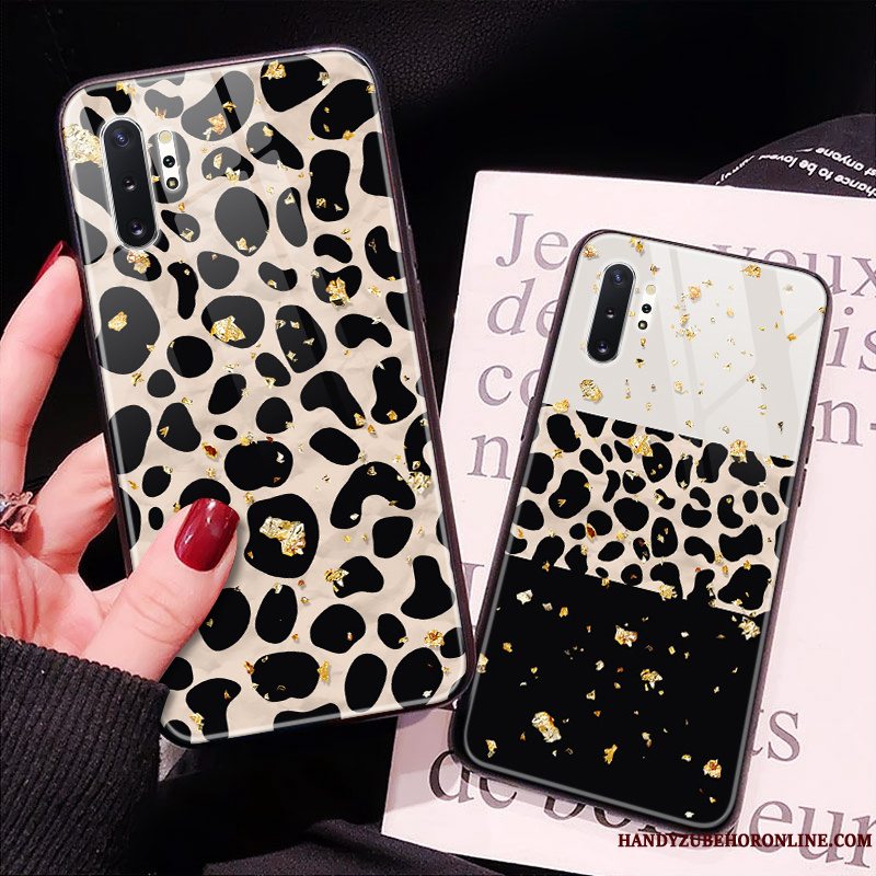 Etui Samsung Galaxy Note 10+ Leopard Glas, Cover Samsung Galaxy Note 10+ Spejl Ny