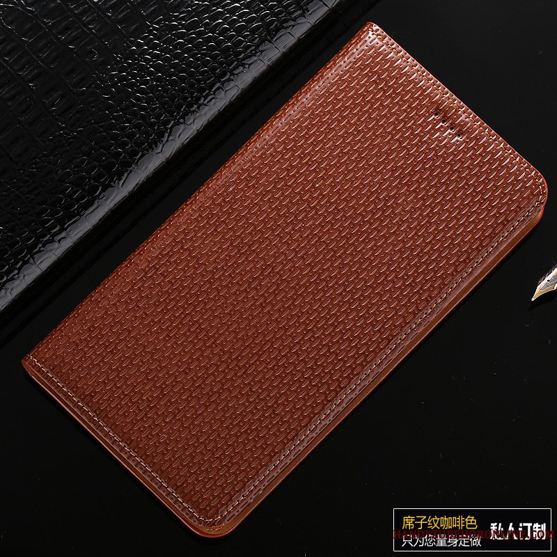 Etui Samsung Galaxy Note 10 Lite Folio Mønster Anti-fald, Cover Samsung Galaxy Note 10 Lite Læder Brun Telefon