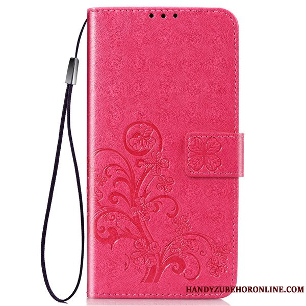 Etui Samsung Galaxy Note 10 Lite Læder Rød Anti-fald, Cover Samsung Galaxy Note 10 Lite Folio Telefon