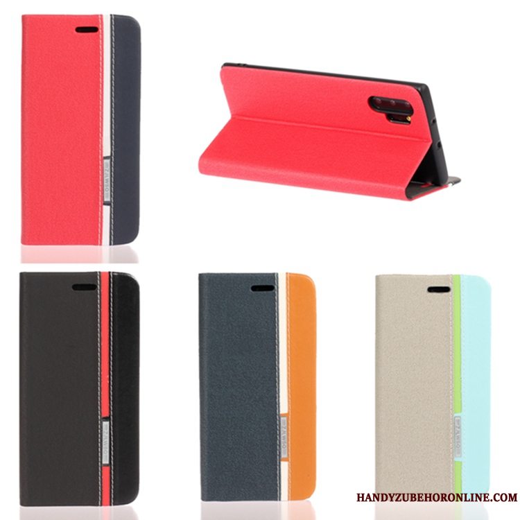 Etui Samsung Galaxy Note 10+ Læder Telefonrød, Cover Samsung Galaxy Note 10+ Blød