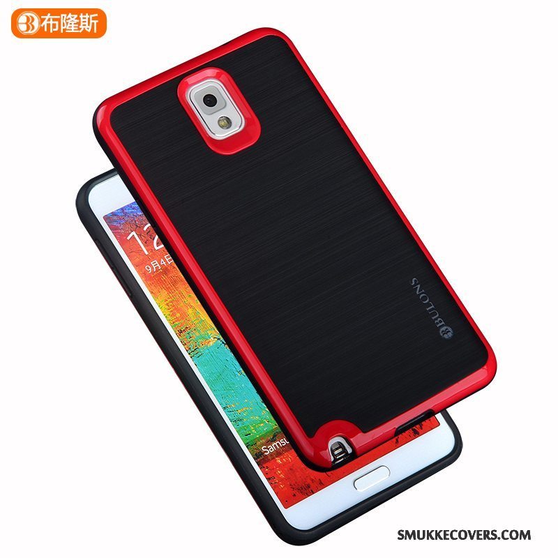 Etui Samsung Galaxy Note 3 Silikone Rød Anti-fald, Cover Samsung Galaxy Note 3 Beskyttelse Telefonramme