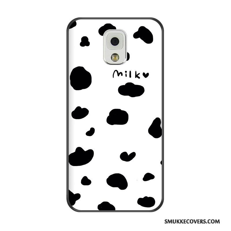 Etui Samsung Galaxy Note 3 Tasker Telefonanti-fald, Cover Samsung Galaxy Note 3 Blød Hvid Sort