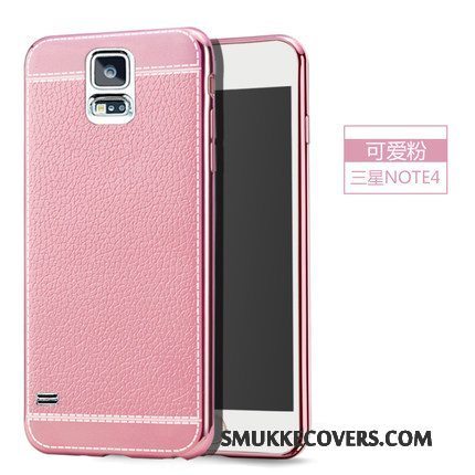 Etui Samsung Galaxy Note 4 Blød Tynd Lyserød, Cover Samsung Galaxy Note 4 Beskyttelse Telefonanti-fald