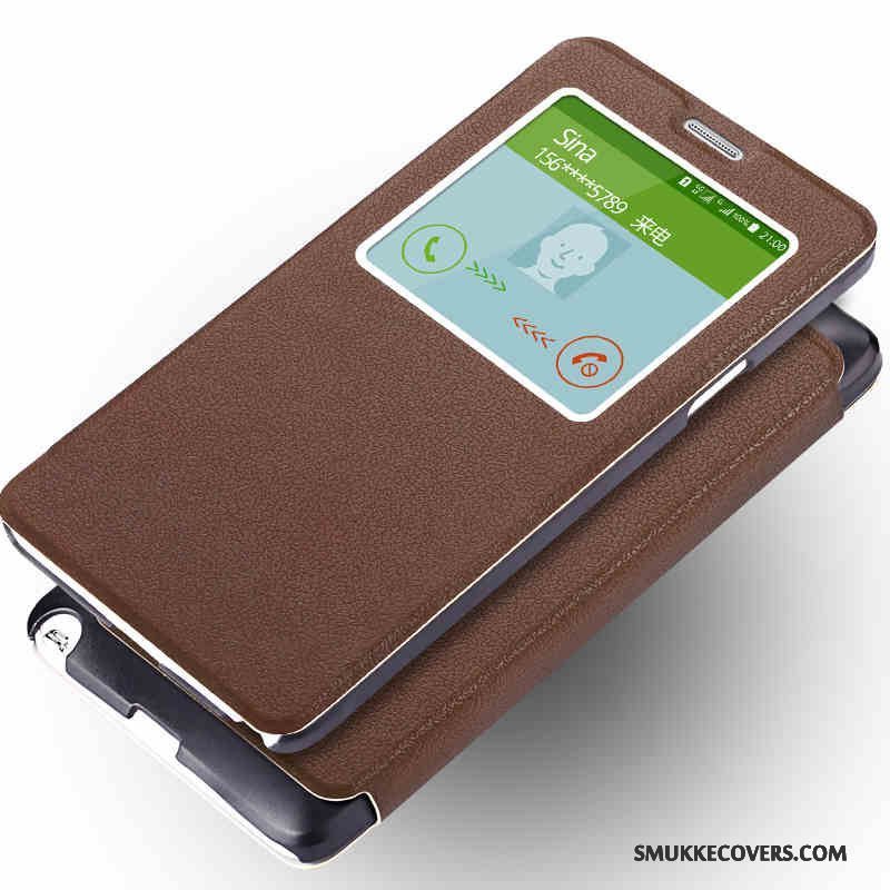 Etui Samsung Galaxy Note 4 Læder Telefonanti-fald, Cover Samsung Galaxy Note 4 Folio