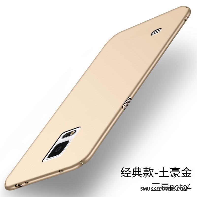 Etui Samsung Galaxy Note 4 Silikone Nubuck Anti-fald, Cover Samsung Galaxy Note 4 Beskyttelse Trend Guld