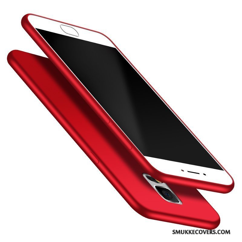 Etui Samsung Galaxy Note 4 Silikone Nubuck Simple, Cover Samsung Galaxy Note 4 Tasker Rød Telefon