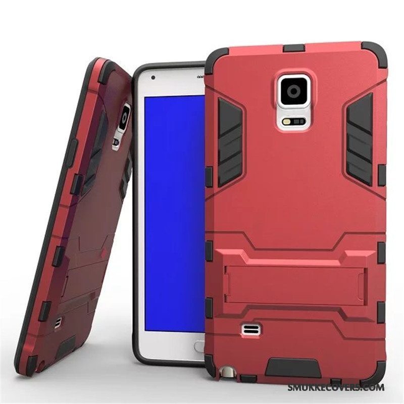 Etui Samsung Galaxy Note 4 Support Anti-fald Rød, Cover Samsung Galaxy Note 4 Beskyttelse