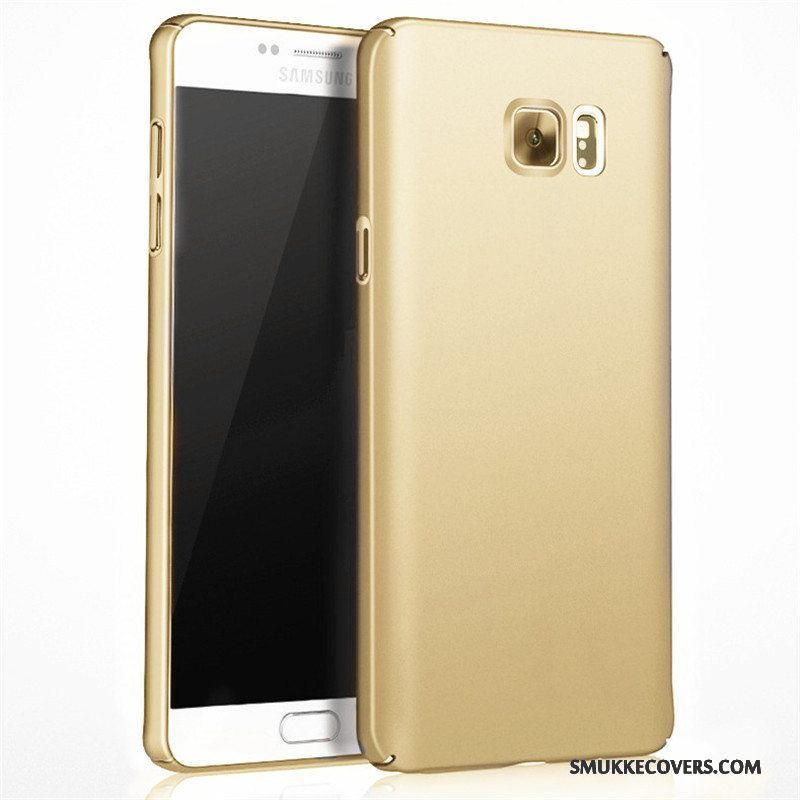 Etui Samsung Galaxy Note 5 Beskyttelse Telefonhård, Cover Samsung Galaxy Note 5 Guld Nubuck