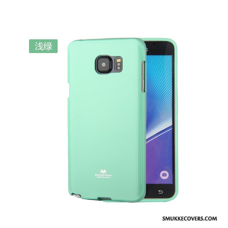 Etui Samsung Galaxy Note 5 Blød Anti-fald Grøn, Cover Samsung Galaxy Note 5 Silikone Telefontynd