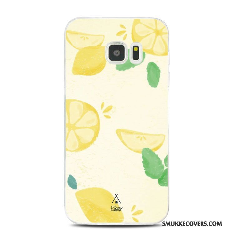 Etui Samsung Galaxy Note 5 Blød Gul Citron, Cover Samsung Galaxy Note 5 Relief Telefon