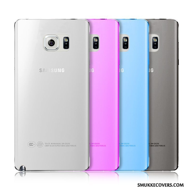 Etui Samsung Galaxy Note 5 Farve Gennemsigtig Telefon, Cover Samsung Galaxy Note 5 Blød Tynd