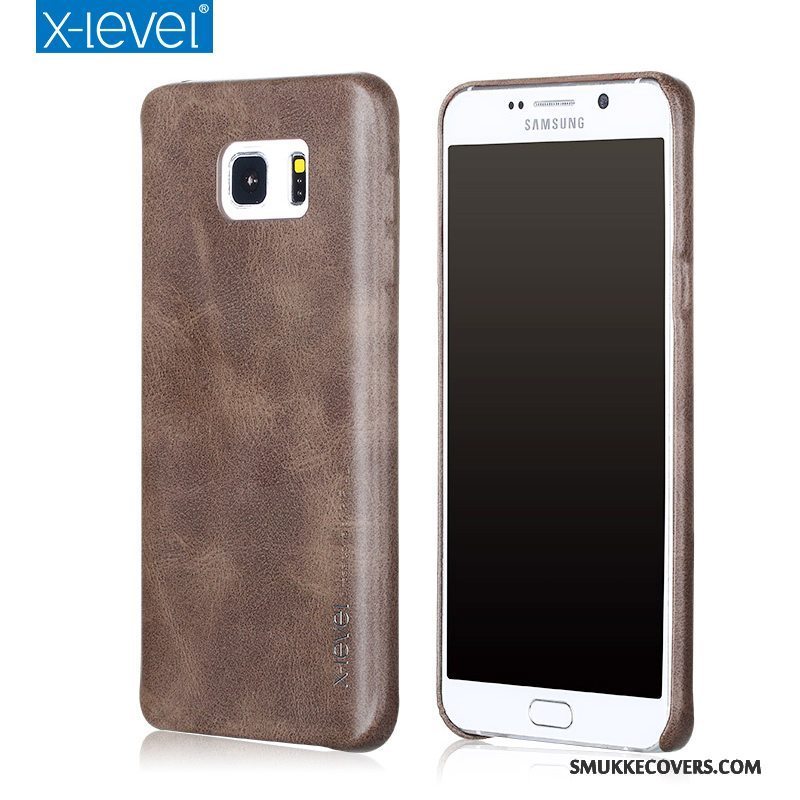 Etui Samsung Galaxy Note 5 Læder Business Brun, Cover Samsung Galaxy Note 5 Beskyttelse Anti-fald Telefon