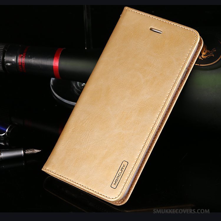 Etui Samsung Galaxy Note 5 Silikone Guld Anti-fald, Cover Samsung Galaxy Note 5 Folio