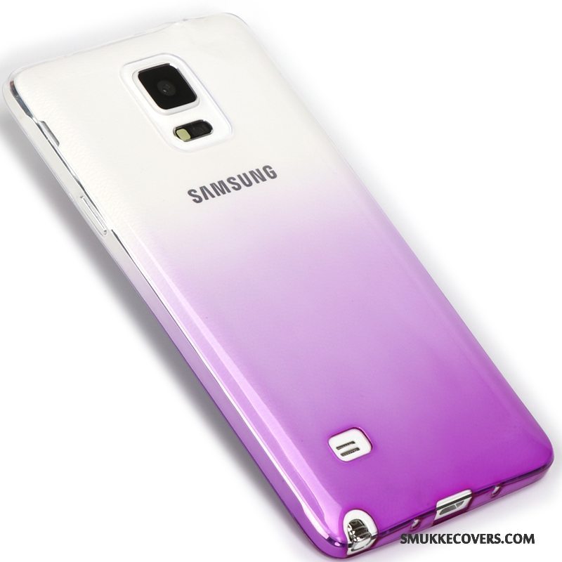 Etui Samsung Galaxy Note 5 Silikone Let Tynd Lilla, Cover Samsung Galaxy Note 5 Beskyttelse Gennemsigtig Telefon