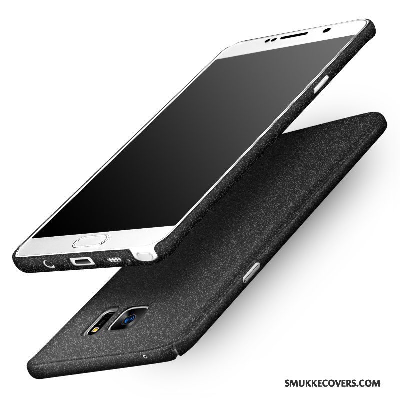 Etui Samsung Galaxy Note 5 Tasker Sort Hård, Cover Samsung Galaxy Note 5 Silikone Nubuck Anti-fald