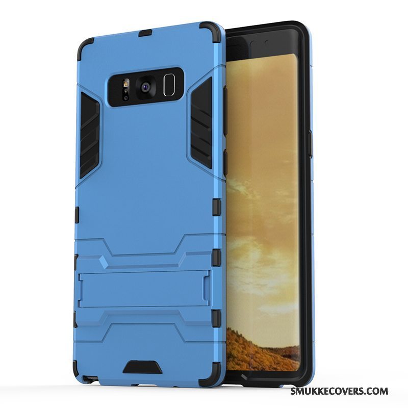 Etui Samsung Galaxy Note 8 Blød Blå Hård, Cover Samsung Galaxy Note 8 Support Telefonanti-fald