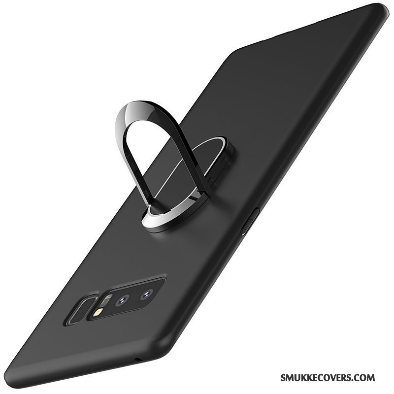 Etui Samsung Galaxy Note 8 Blød Sort Nubuck, Cover Samsung Galaxy Note 8 Support Telefontrend