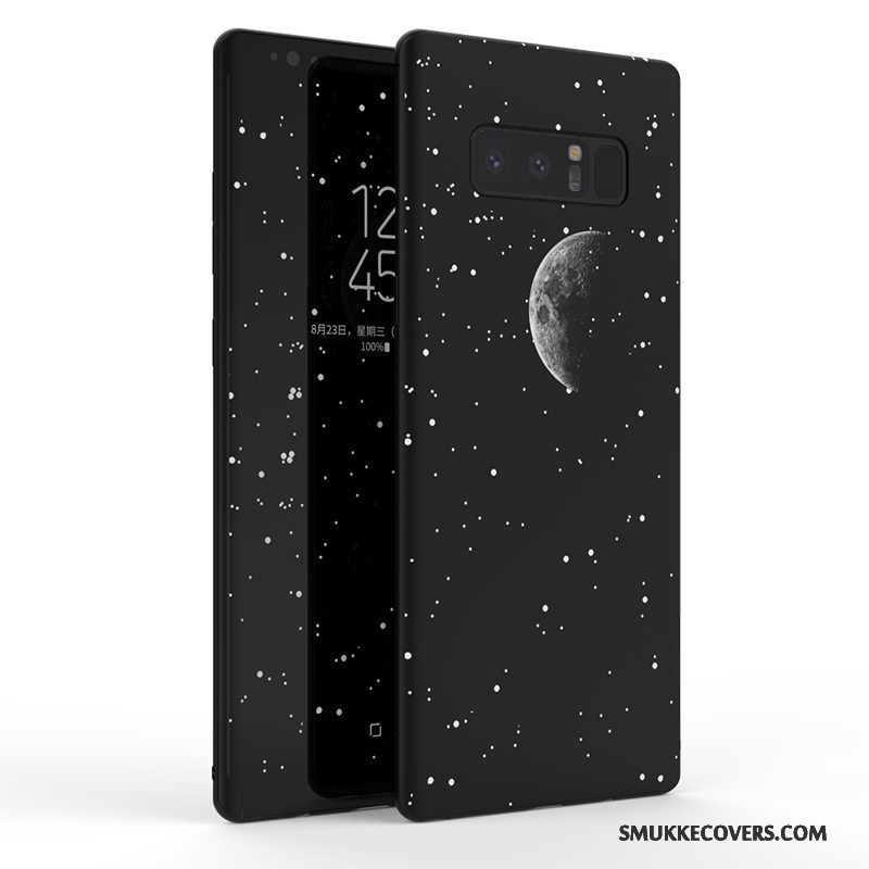 Etui Samsung Galaxy Note 8 Kreativ Ny Af Personlighed, Cover Samsung Galaxy Note 8 Beskyttelse Sort Stor