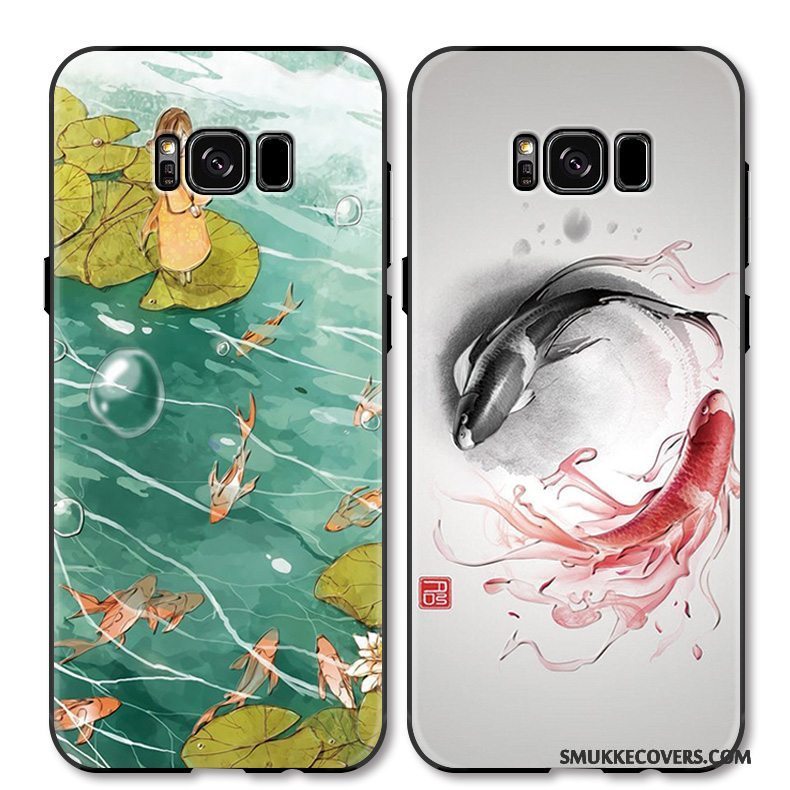 Etui Samsung Galaxy Note 8 Kreativ Telefonkinesisk Stil, Cover Samsung Galaxy Note 8 Relief Grøn Af Personlighed