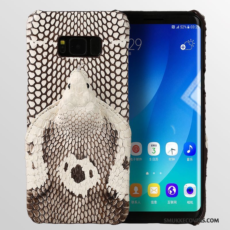 Etui Samsung Galaxy Note 8 Læder Hvid Tilpas, Cover Samsung Galaxy Note 8 Luksus Af Personlighed Hård