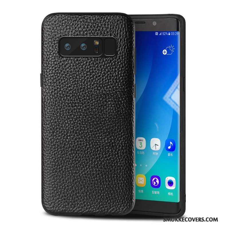 Etui Samsung Galaxy Note 8 Læder Sort Anti-fald, Cover Samsung Galaxy Note 8 Tasker Ny Af Personlighed