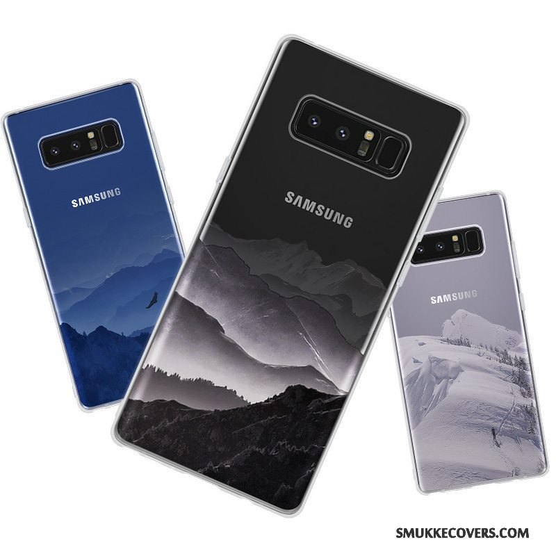 Etui Samsung Galaxy Note 8 Silikone Anti-fald Trend, Cover Samsung Galaxy Note 8 Blød Gennemsigtig Sort