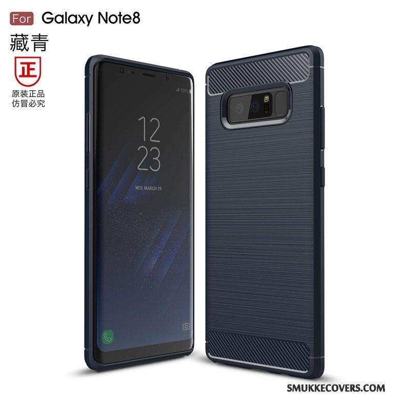 Etui Samsung Galaxy Note 8 Silikone Silke Telefon, Cover Samsung Galaxy Note 8 Tasker Fiber Mønster