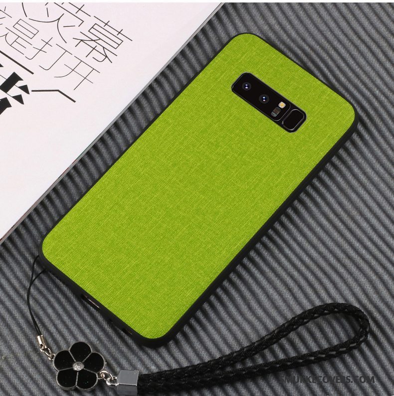 Etui Samsung Galaxy Note 8 Silikone Telefongrøn, Cover Samsung Galaxy Note 8 Tasker