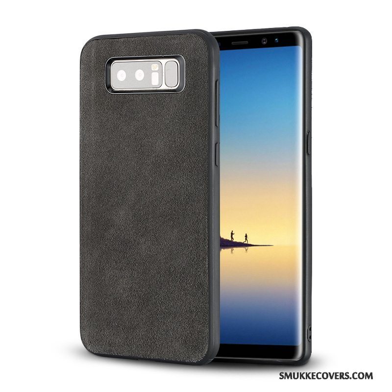 Etui Samsung Galaxy Note 8 Tasker Anti-fald Telefon, Cover Samsung Galaxy Note 8 Læder Grå Trendy