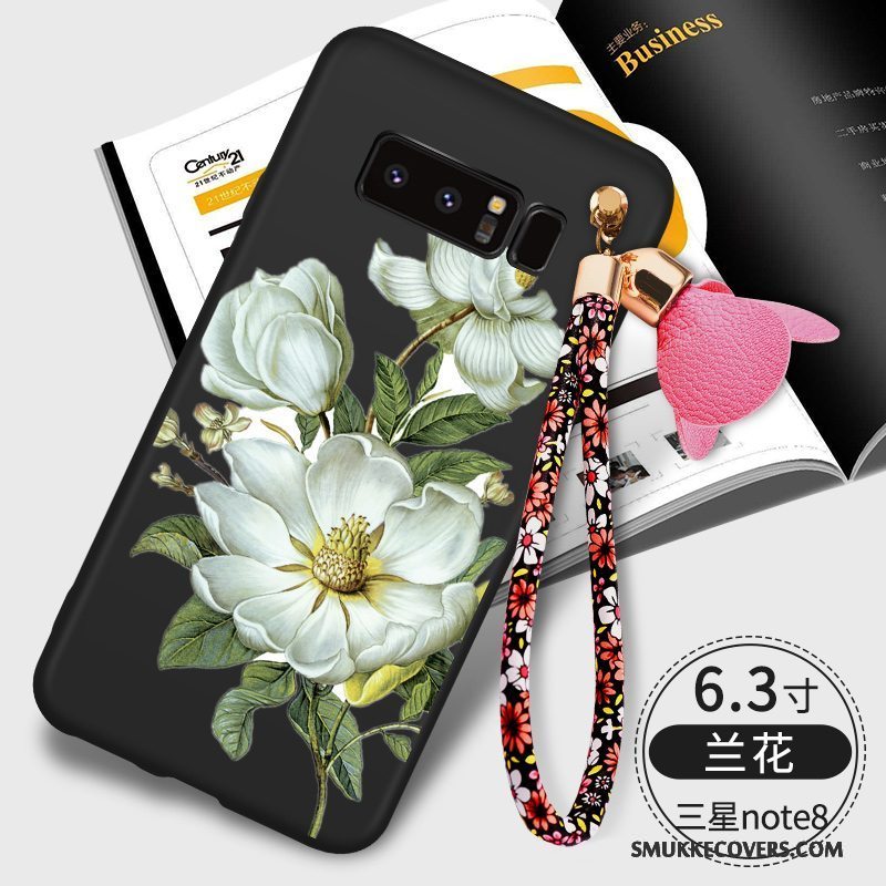 Etui Samsung Galaxy Note 8 Tasker Hængende Ornamenter Trend, Cover Samsung Galaxy Note 8 Blød Anti-fald Sort
