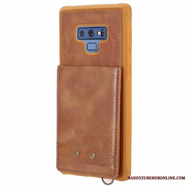 Etui Samsung Galaxy Note 9 Blød Kort Telefon, Cover Samsung Galaxy Note 9 Tasker Gul Hængende Ornamenter