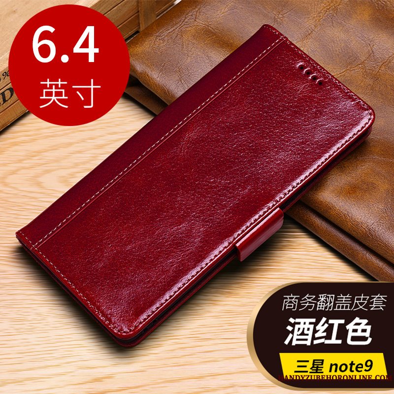 Etui Samsung Galaxy Note 9 Folio Anti-fald Business, Cover Samsung Galaxy Note 9 Tasker Vinrød