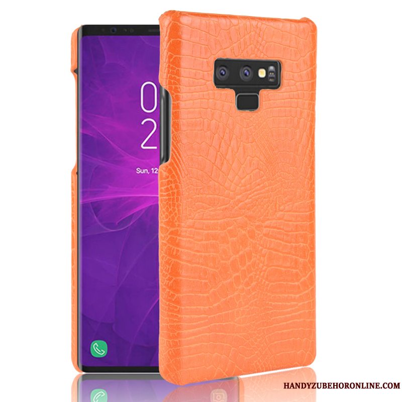 Etui Samsung Galaxy Note 9 Tasker Hård Telefon, Cover Samsung Galaxy Note 9 Beskyttelse Nubuck Rød