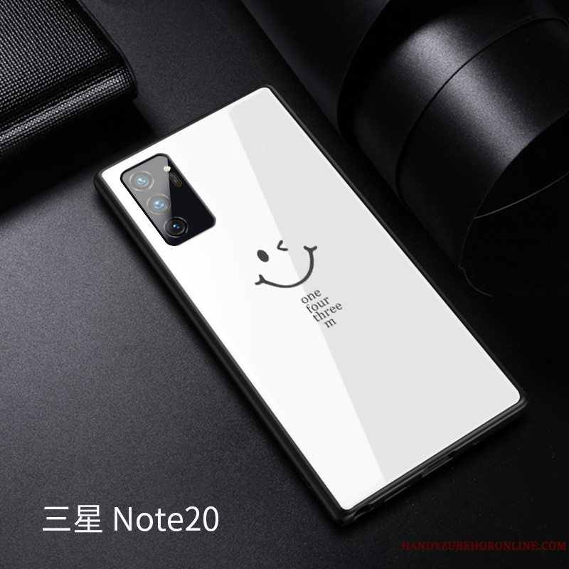 Etui Samsung Galaxy Note20 Tasker Af Personlighed Hærdet Glas, Cover Samsung Galaxy Note20 Simple Elskeren