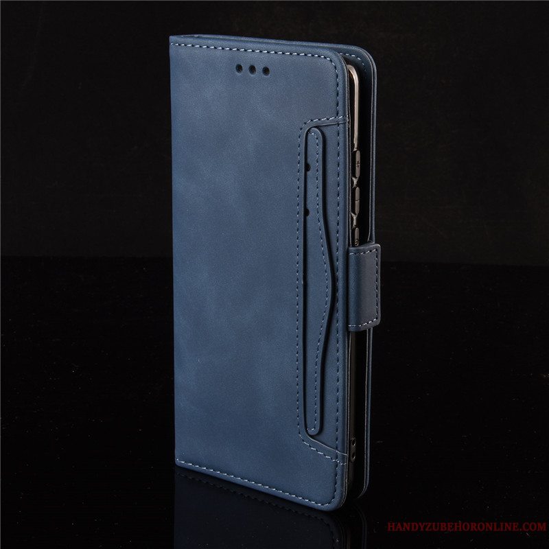 Etui Samsung Galaxy Note20 Ultra Folio Mørkeblå Kort, Cover Samsung Galaxy Note20 Ultra Læder