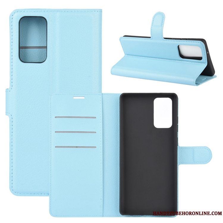 Etui Samsung Galaxy Note20 Ultra Læder Kort Skridsikre, Cover Samsung Galaxy Note20 Ultra Folio Telefonnubuck